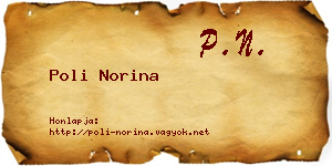 Poli Norina névjegykártya
